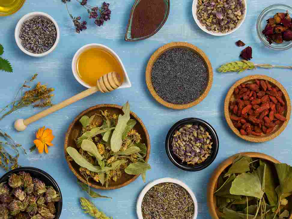top view natural medicinal spices herbs 11zon